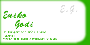 eniko godi business card